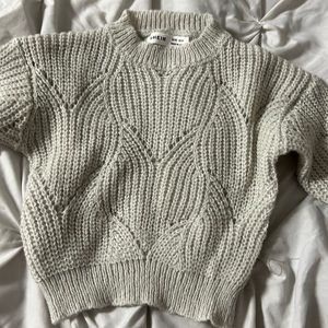 Baby boy knitted sweater grey